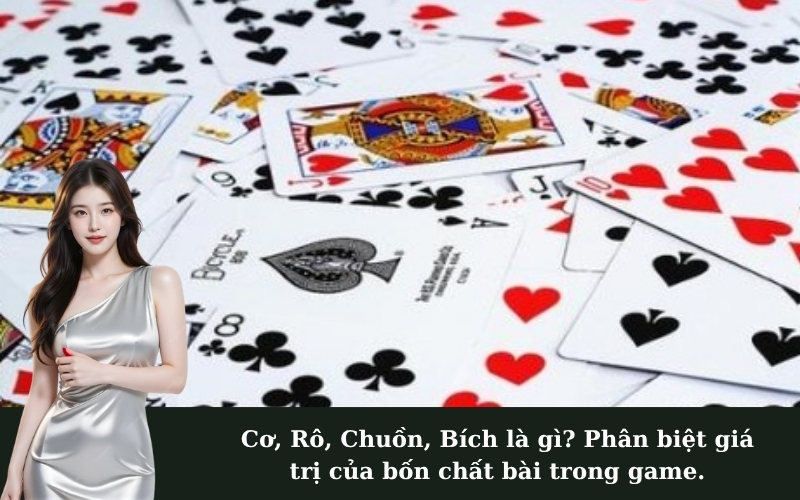 Cơ, Rô, Chuồn, Bích là gì? Phân biệt giá trị của bốn chất bài trong game.