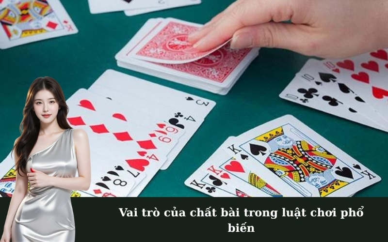 Vai trò của chất bài trong luật chơi phổ biến
